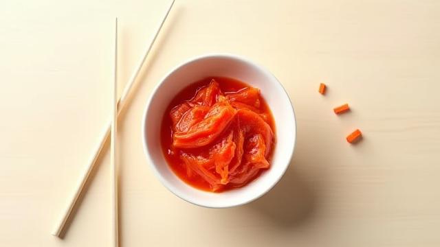 Kimchi served simply as a side dish (banchan) next to a meal.